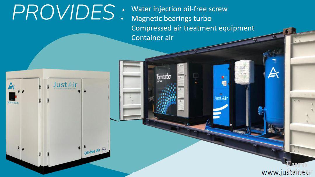 JustAir Water Injection Screw Oil-Free Compressor - New A Compressor ...